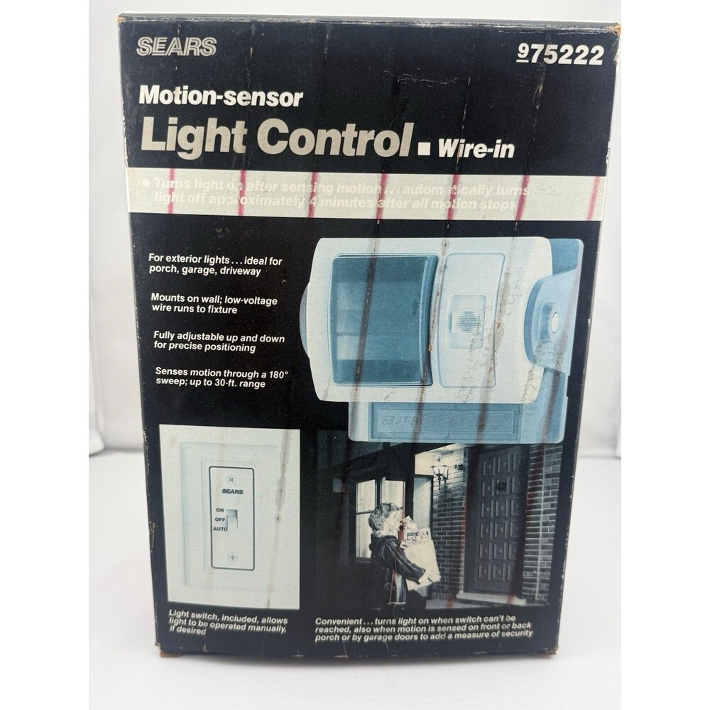 Sears 975222 Motion Sensor Wire-In Light Control New
